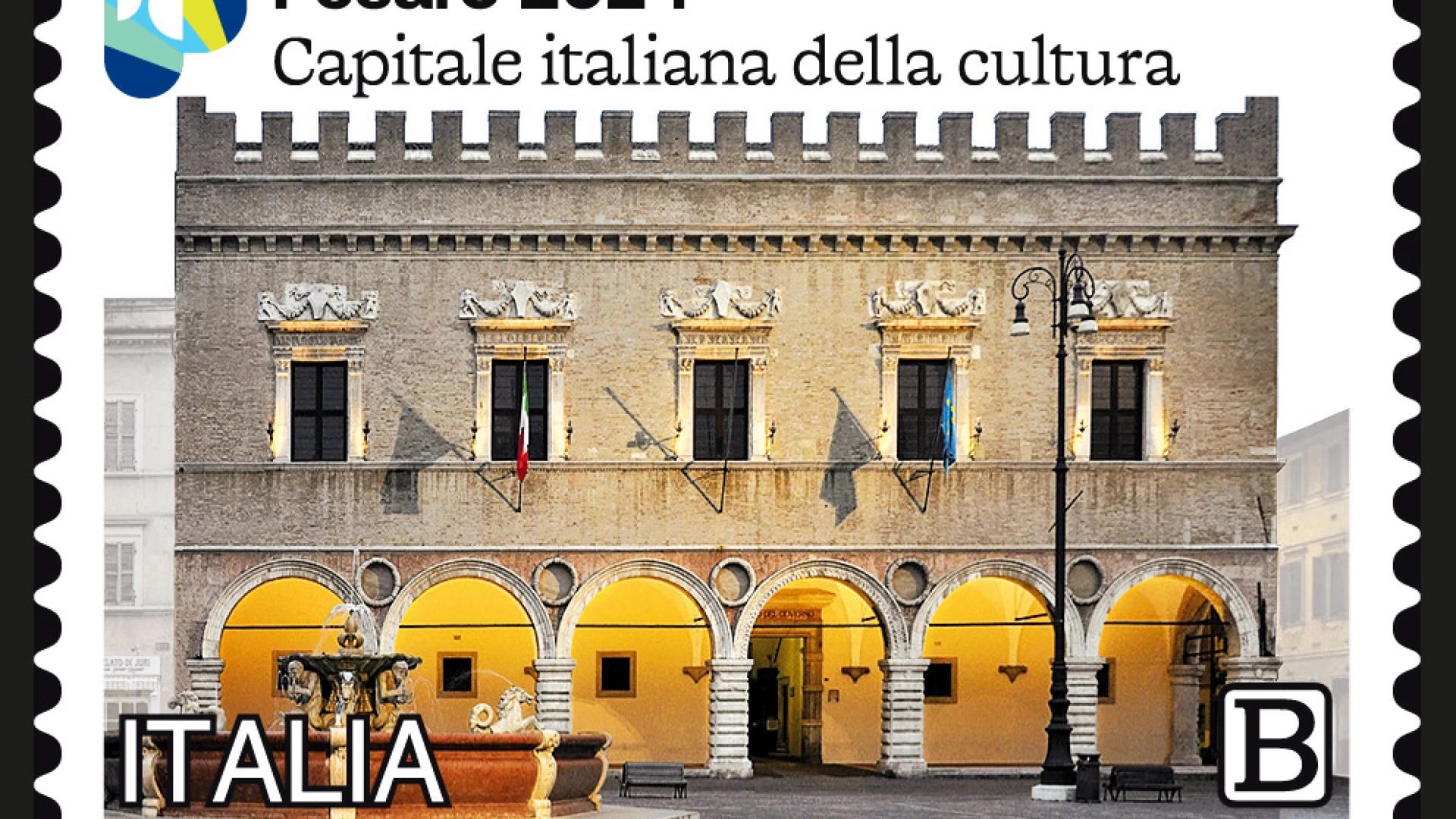 Poste Italiane: emesso francobollo speciale dedicato a Pesaro Capitale italiana della cultura.